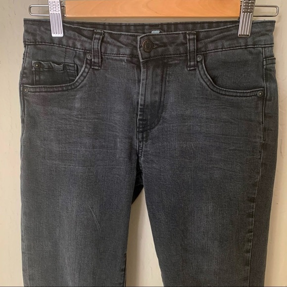 7 FOR ALL MANKIND Boys Slimmy Slim Fit Jeans Gray Black Denim Stretch Size 12 - Picture 9 of 13